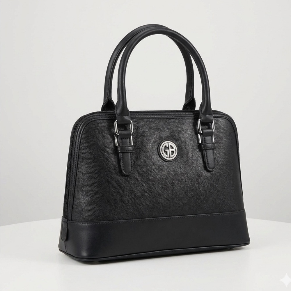 NWT Giani Bernini Black Saffiano Faux Leather Dome
Satchel. - Picture 1 of 7